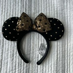 Disney Ears Headband with Gold Sequins Bow